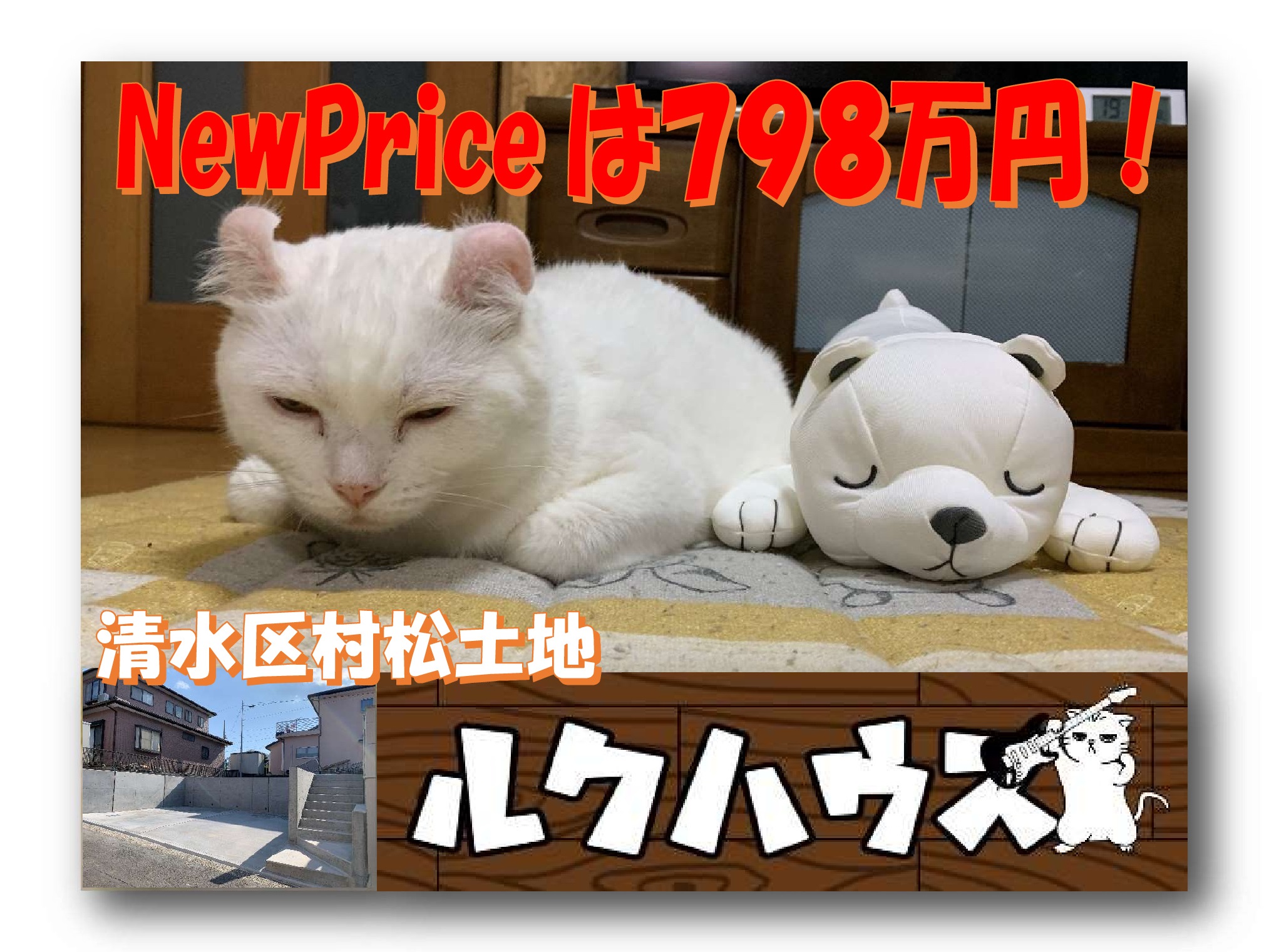 ■NewPriceは798万円■　清水区村松土地